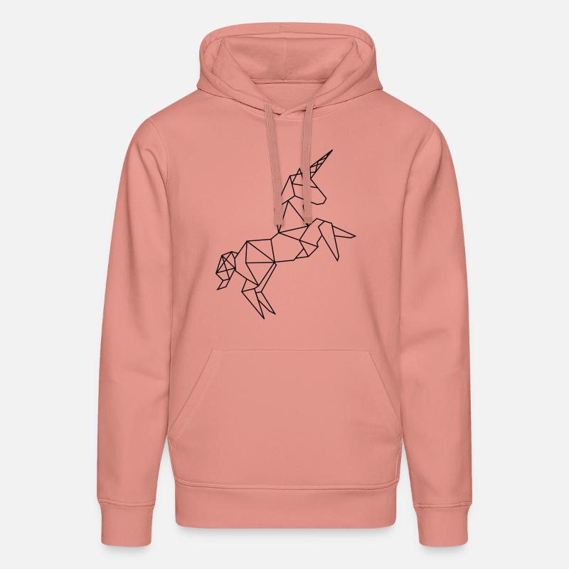 Graphique Licorne - Sweat à capuche bio DRUMMER Stanley/Stella Unisexe - rose poudré