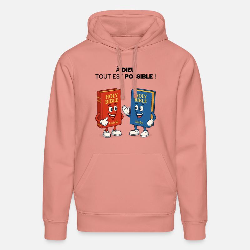Bibel T-Shirt - Stanley/Stella Unisex Bio-Hoodie DRUMMER  - Altrosa