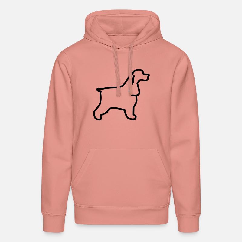 Plan cocker anglais - Sweat à capuche bio DRUMMER Stanley/Stella Unisexe - rose poudré