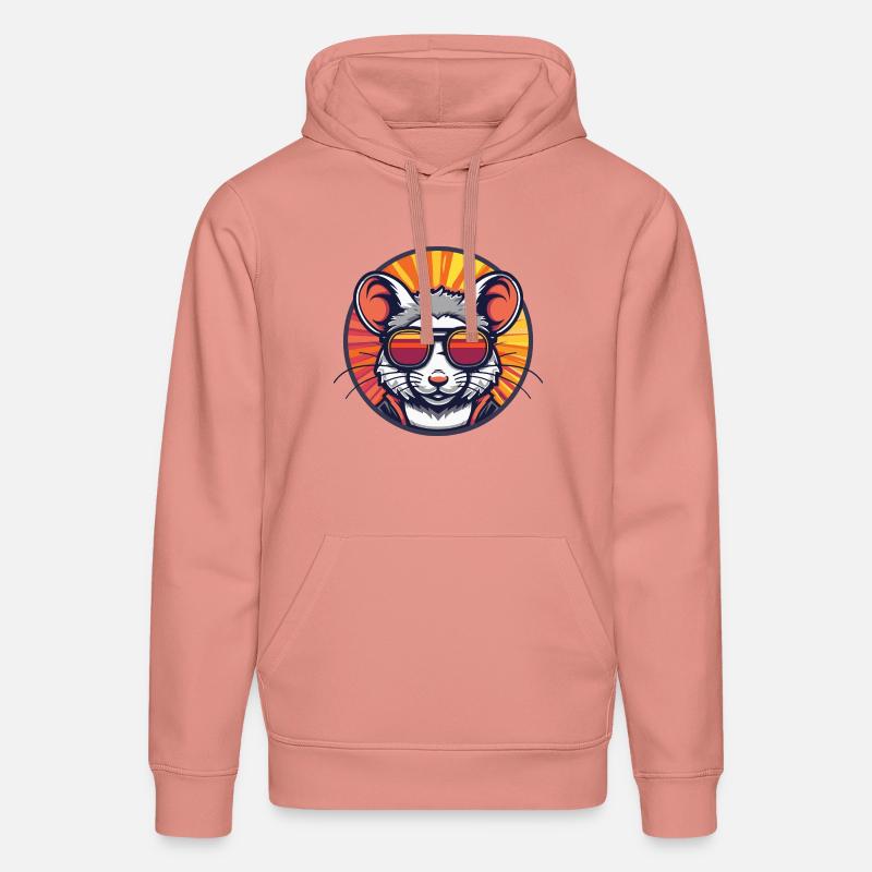 Souris Bande Dessinée Cool - Sweat à capuche bio DRUMMER Stanley/Stella Unisexe - rose poudré