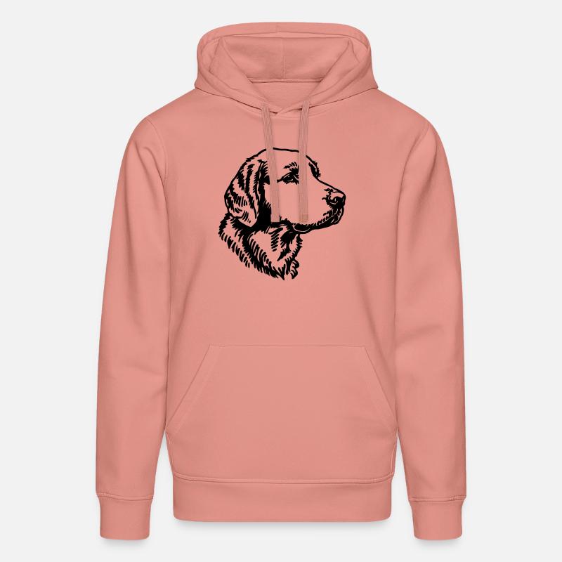 Golden Retriever Chien Chiens - Sweat à capuche bio DRUMMER Stanley/Stella Unisexe - rose poudré