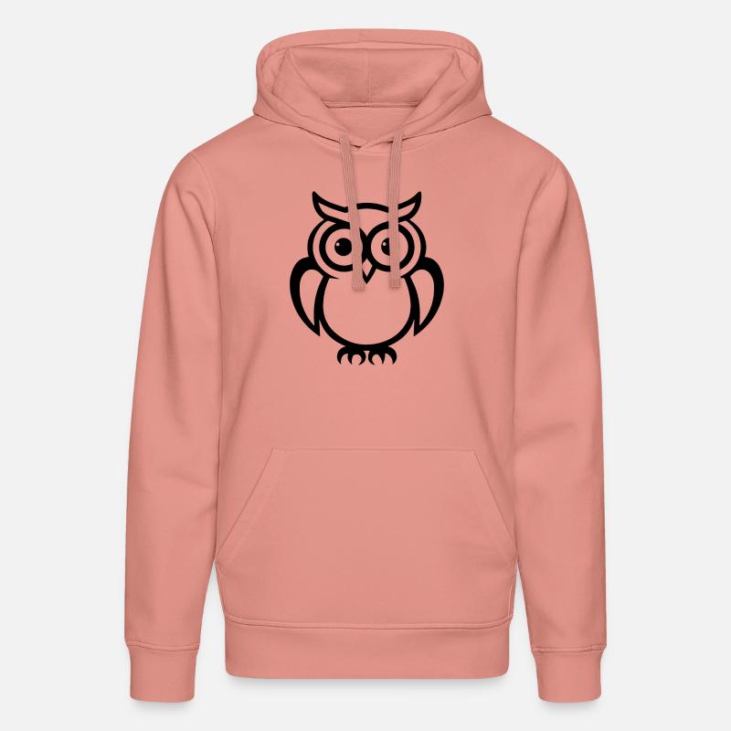 Eule Eulen Vogel - Stanley/Stella Unisex Bio-Hoodie DRUMMER  - Altrosa