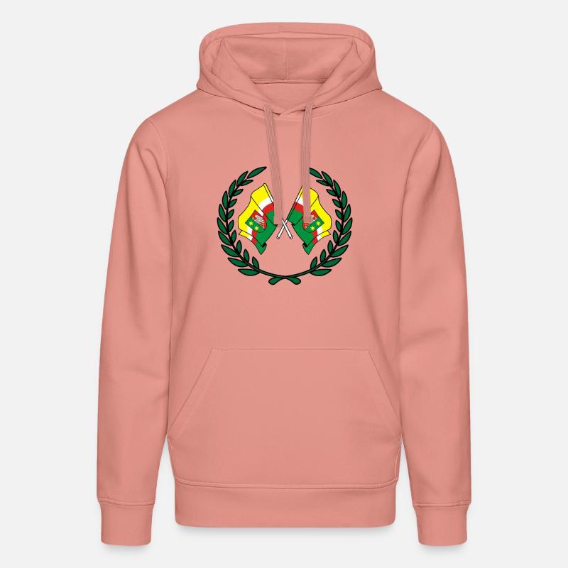 Drapeaux Couronne de laurier Lubusz - Sweat à capuche bio DRUMMER Stanley/Stella Unisexe - rose poudré