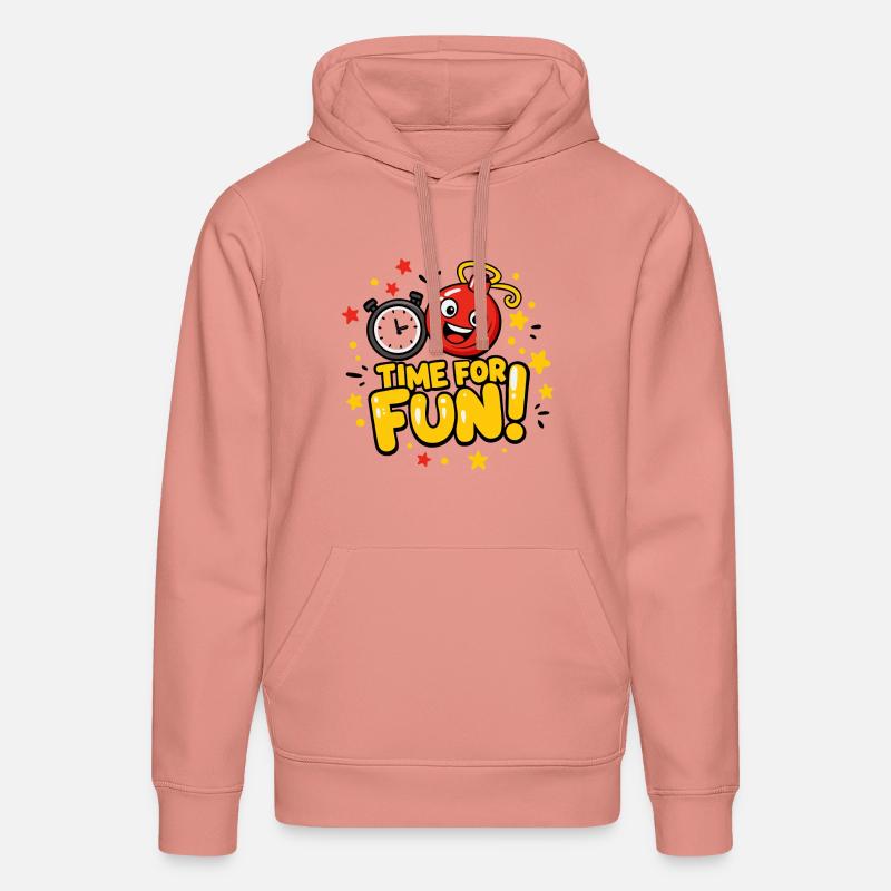 C’EST L’HEURE DE S’AMUSER - Sweat à capuche bio DRUMMER Stanley/Stella Unisexe - rose poudré