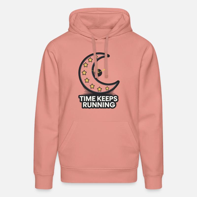 LE TEMPS CONTINUE DE COURIR - Sweat à capuche bio DRUMMER Stanley/Stella Unisexe - rose poudré
