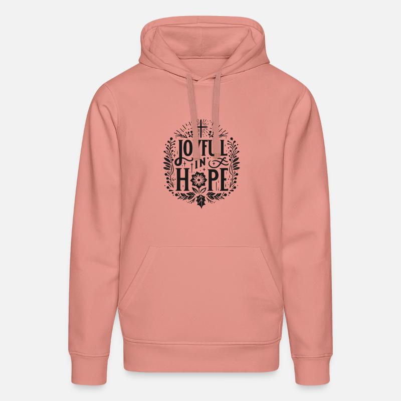 Joyeux dans l’espérance - Sweat à capuche bio DRUMMER Stanley/Stella Unisexe - rose poudré