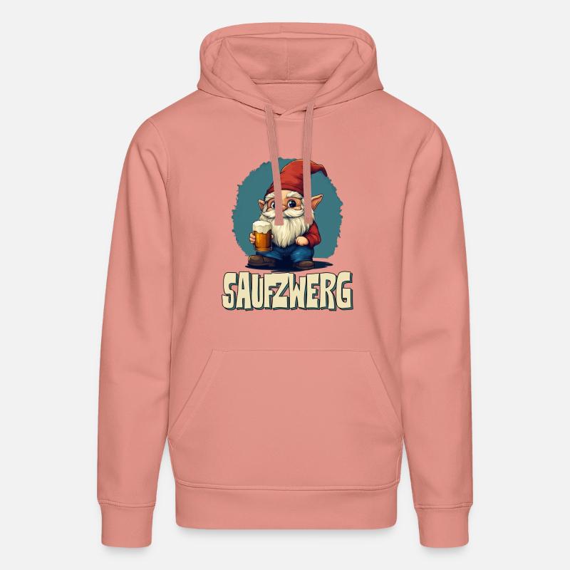 Saufzwerg - Carnaval drôle Carnaval - Sweat à capuche bio DRUMMER Stanley/Stella Unisexe - rose poudré