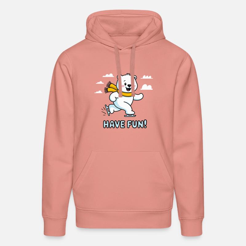 OURS, AMUSEZ-VOUS - Sweat à capuche bio DRUMMER Stanley/Stella Unisexe - rose poudré