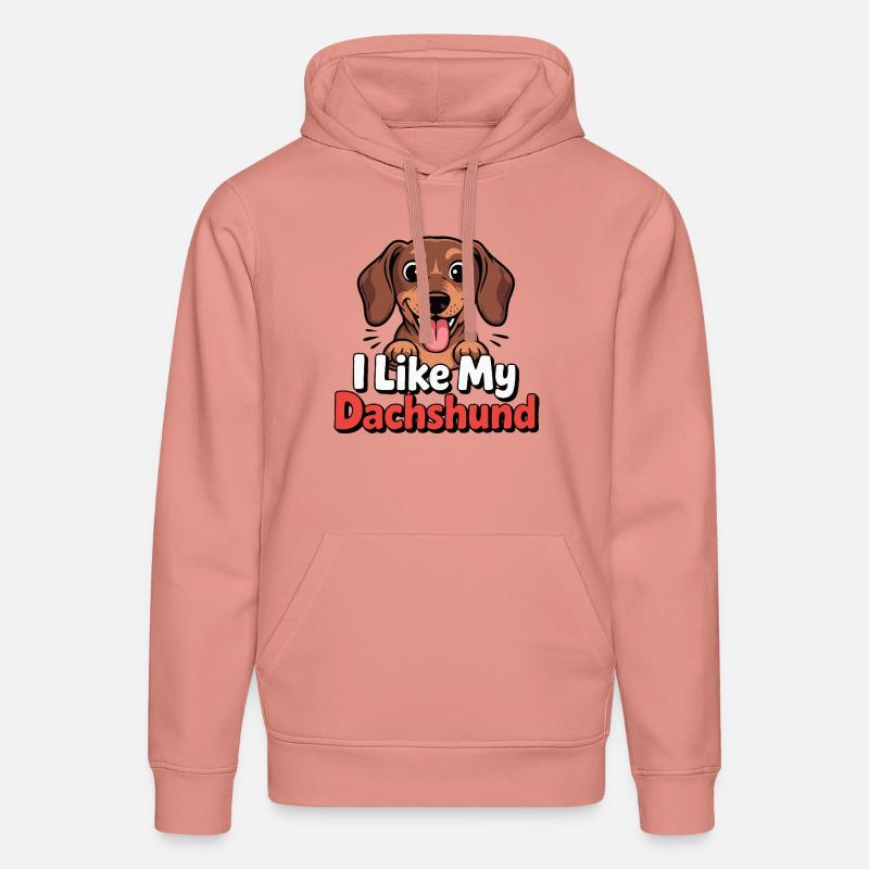 J’aime mon Chien Teckel Love - Sweat à capuche bio DRUMMER Stanley/Stella Unisexe - rose poudré