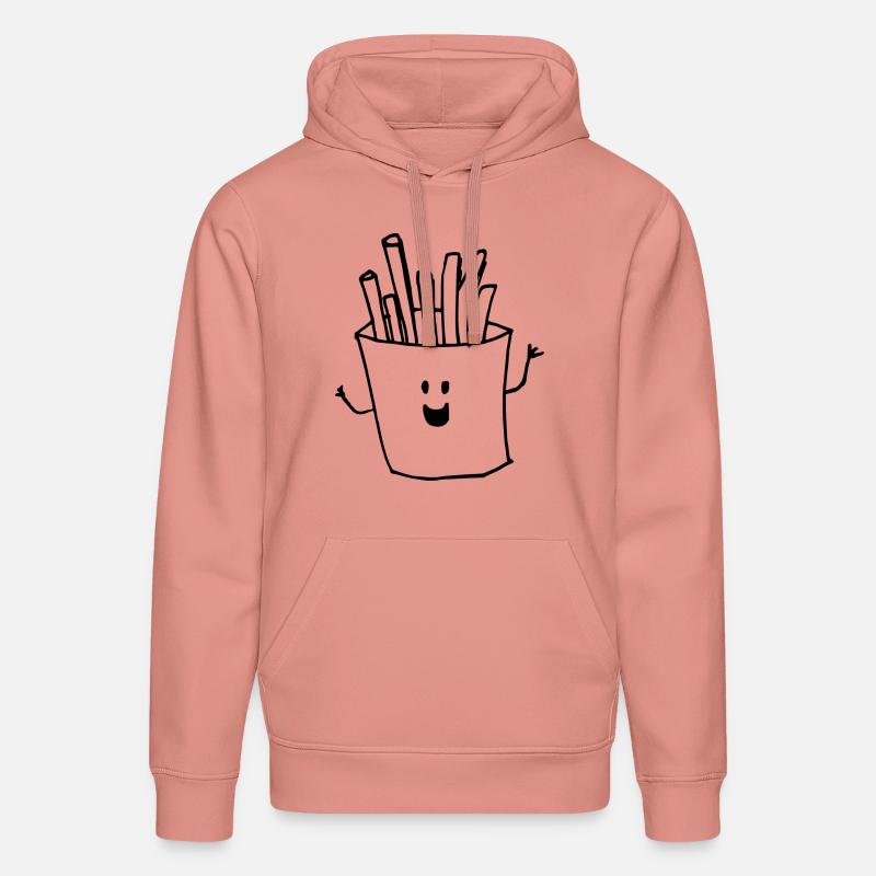 Frites heureuses - Sweat à capuche bio DRUMMER Stanley/Stella Unisexe - rose poudré