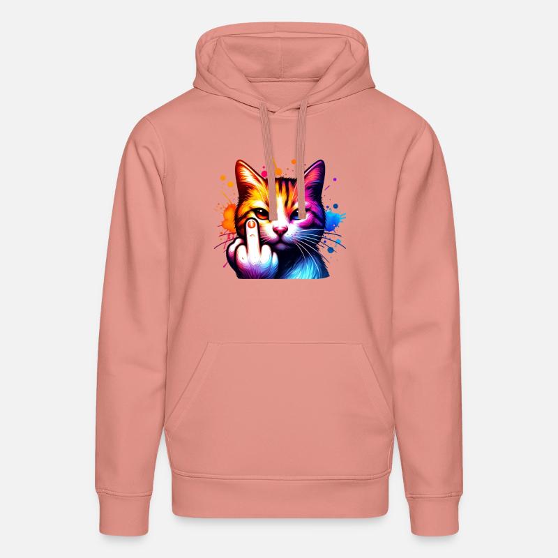 Drôle de chat maléfique - Sweat à capuche bio DRUMMER Stanley/Stella Unisexe - rose poudré