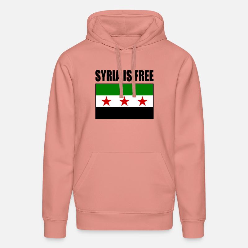 Drapeau de la Syrie - Sweat à capuche bio DRUMMER Stanley/Stella Unisexe - rose poudré
