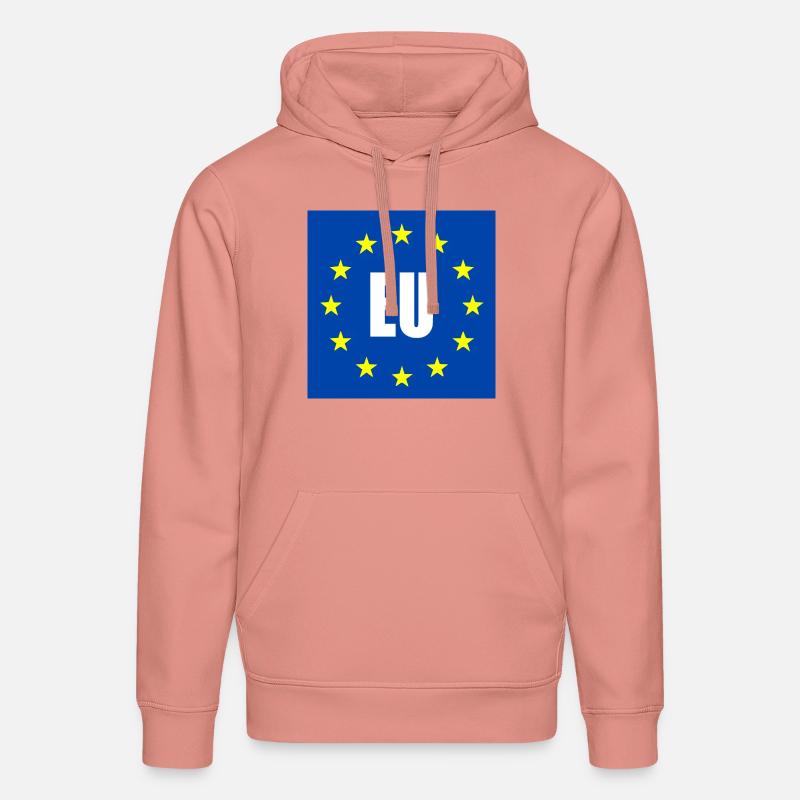 Drapeau de l’UE - Sweat à capuche bio DRUMMER Stanley/Stella Unisexe - rose poudré