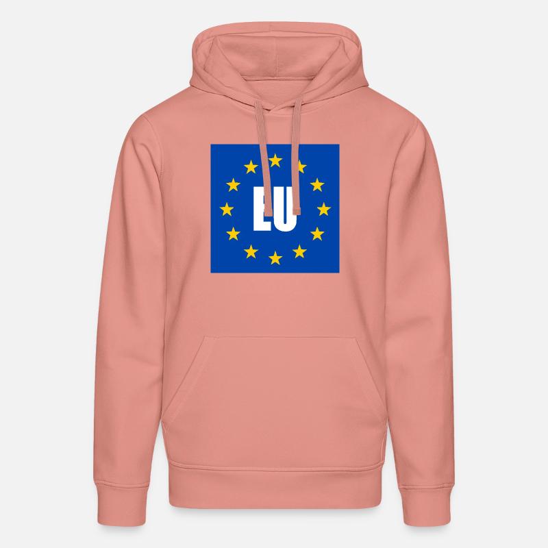 Drapeau de l’UE - Sweat à capuche bio DRUMMER Stanley/Stella Unisexe - rose poudré