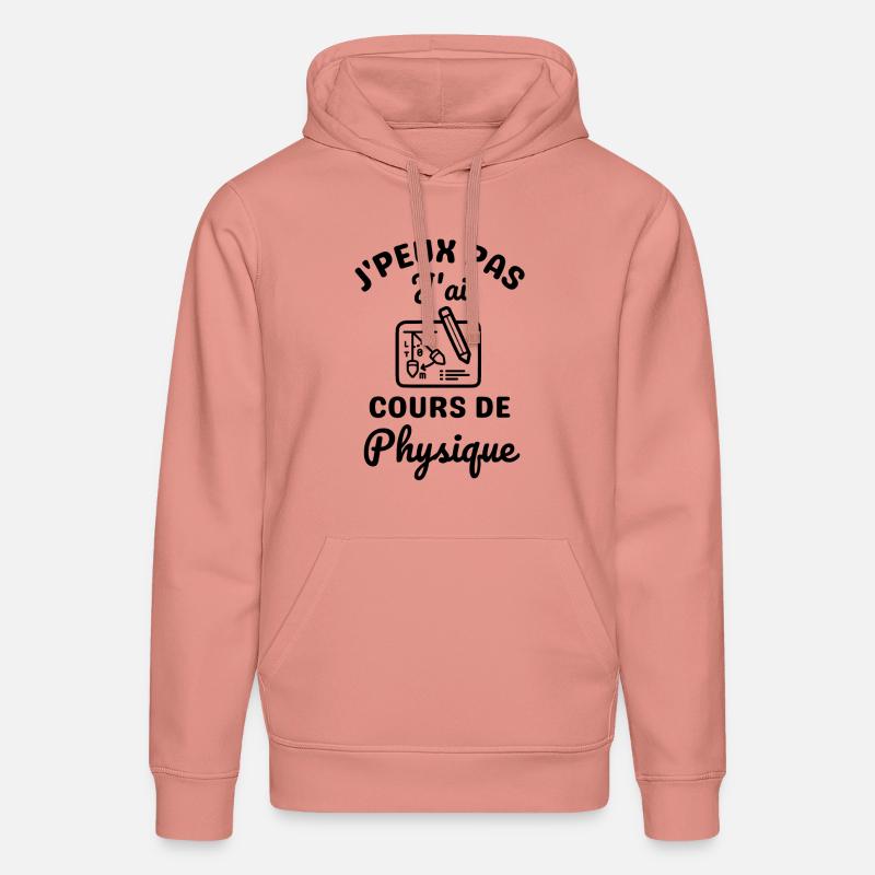 Cours de physique humour science - Sweat à capuche bio DRUMMER Stanley/Stella Unisexe - rose poudré