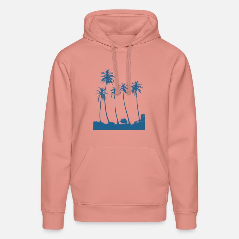 silhouette palmiers été vacances - Sweat à capuche bio DRUMMER Stanley/Stella Unisexe - rose poudré