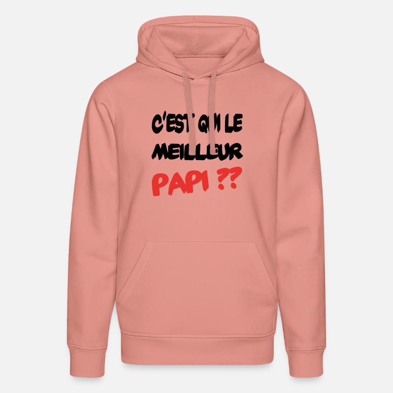 C'est qui le meilleur papi - Sweat à capuche bio DRUMMER Stanley/Stella Unisexe - rose poudré