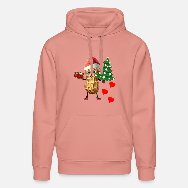 cacahuète sincère Noël voeux Noël - Sweat à capuche bio DRUMMER Stanley/Stella Unisexe - rose poudré