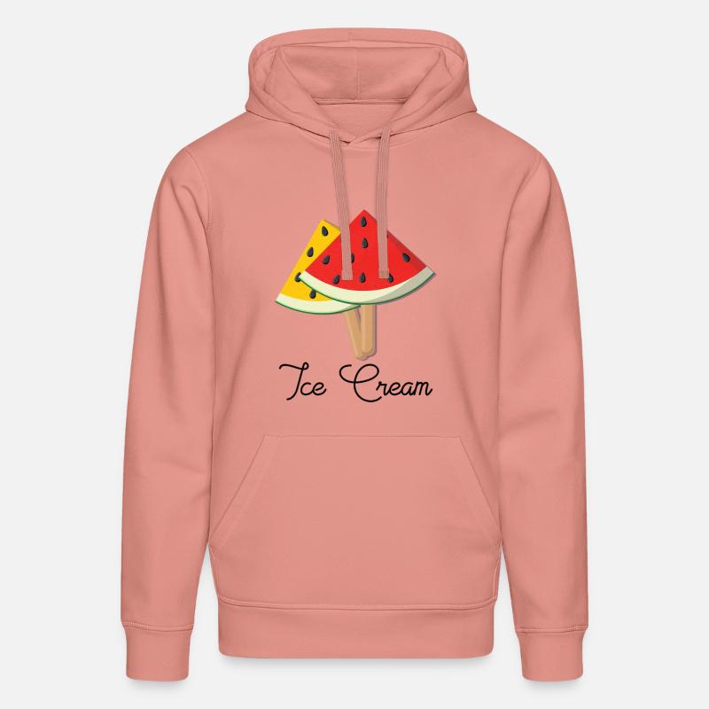 pastèque Glace - Sweat à capuche bio DRUMMER Stanley/Stella Unisexe - rose poudré