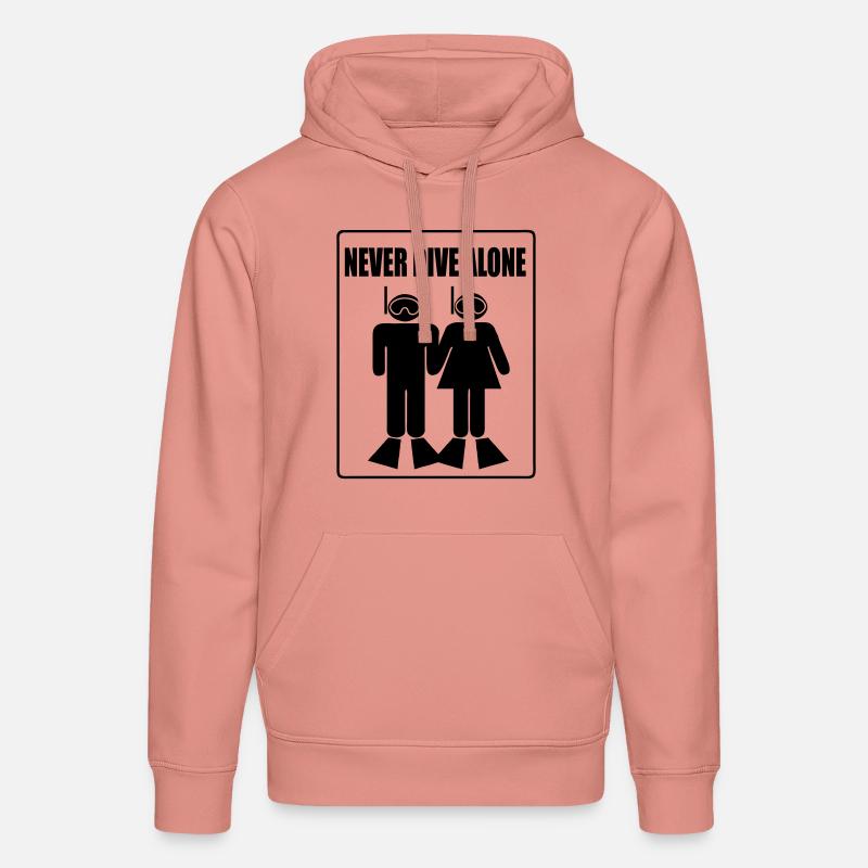 Never Dive Alone - Sweat à capuche bio DRUMMER Stanley/Stella Unisexe - rose poudré