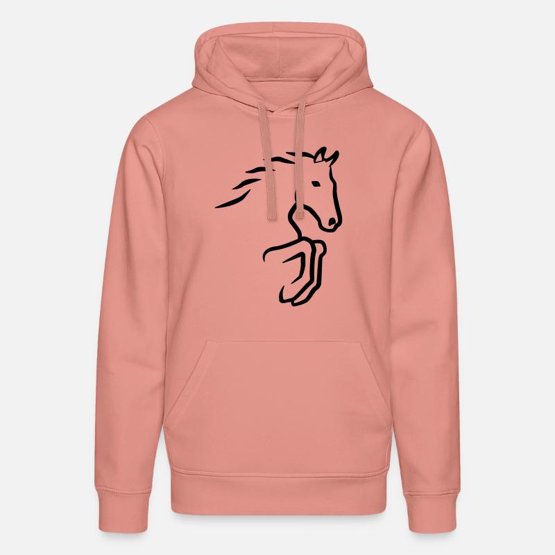 Cheval - Sweat à capuche bio DRUMMER Stanley/Stella Unisexe - rose poudré