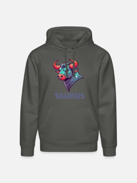 Taurus Cartoon - Stanley/Stella DRUMMER Unisex Organic Hoodie - canyon pink