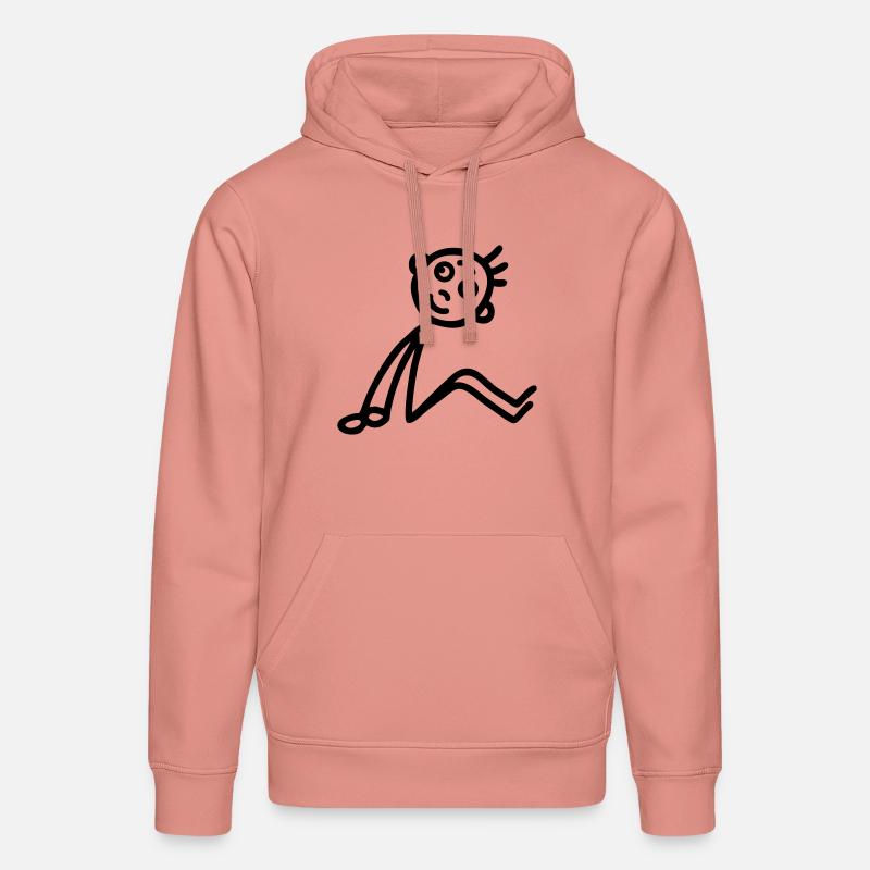 Männchen sitzend - Stanley/Stella Unisex Bio-Hoodie DRUMMER  - Altrosa