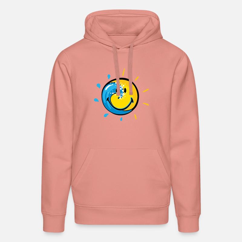 Smiley Splash Sun - Sweat à capuche bio DRUMMER Stanley/Stella Unisexe - rose poudré