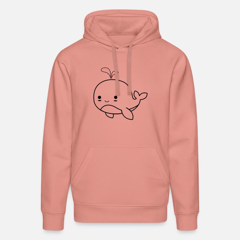 Bébé baleine 01 - Sweat à capuche bio DRUMMER Stanley/Stella Unisexe - rose poudré