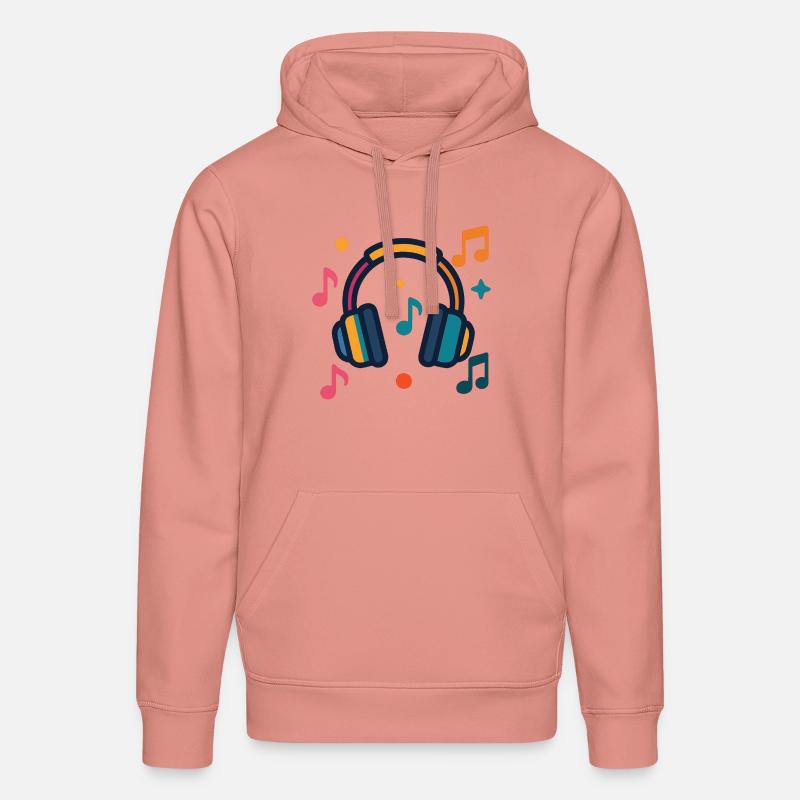 Casque et notes - Sweat à capuche bio DRUMMER Stanley/Stella Unisexe - rose poudré