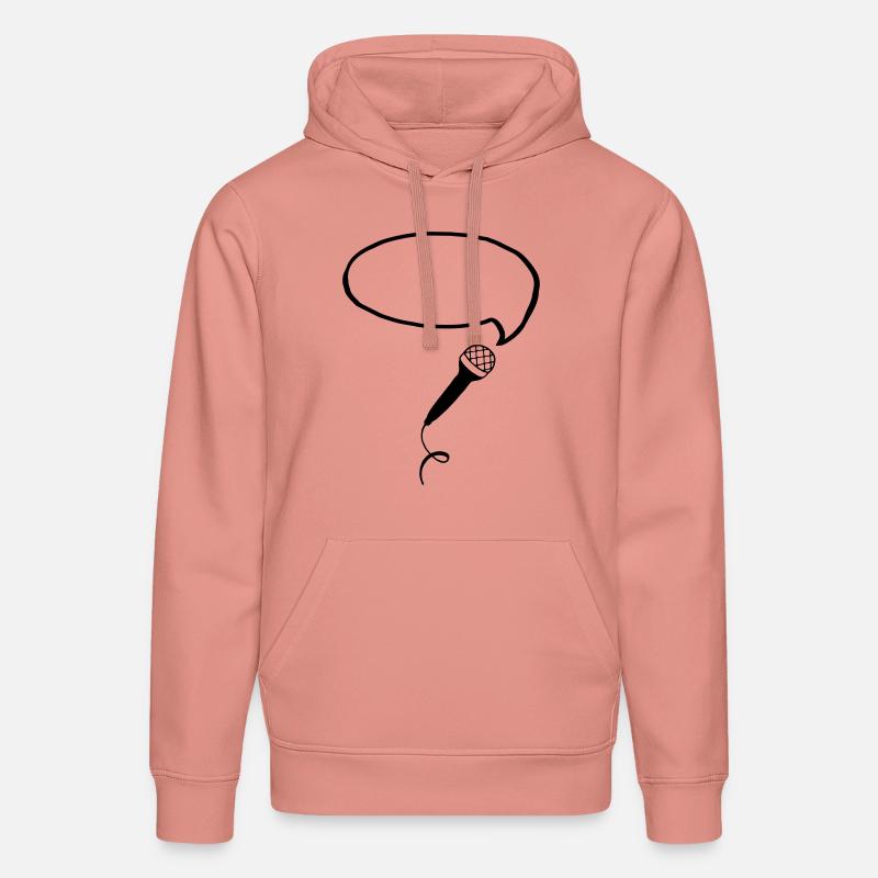 Microphone Bubble (Your Text) - Sweat à capuche bio DRUMMER Stanley/Stella Unisexe - rose poudré