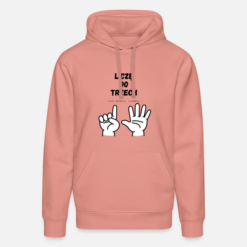 Je compte jusqu’à trois - Sweat à capuche bio DRUMMER Stanley/Stella Unisexe - rose poudré