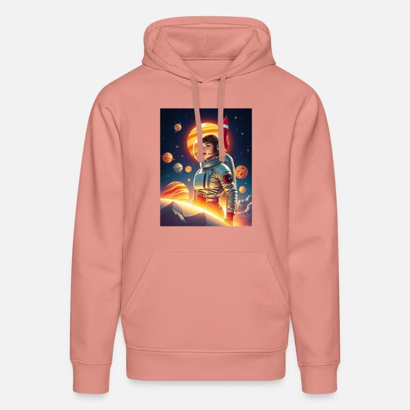 Astronaute dans l’espace - Sweat à capuche bio DRUMMER Stanley/Stella Unisexe - rose poudré
