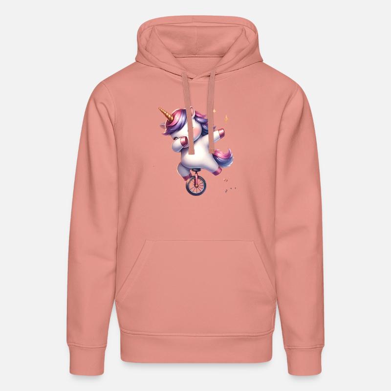 Einrad Einhorn dab dabbing - Stanley/Stella Unisex Bio-Hoodie DRUMMER  - Altrosa