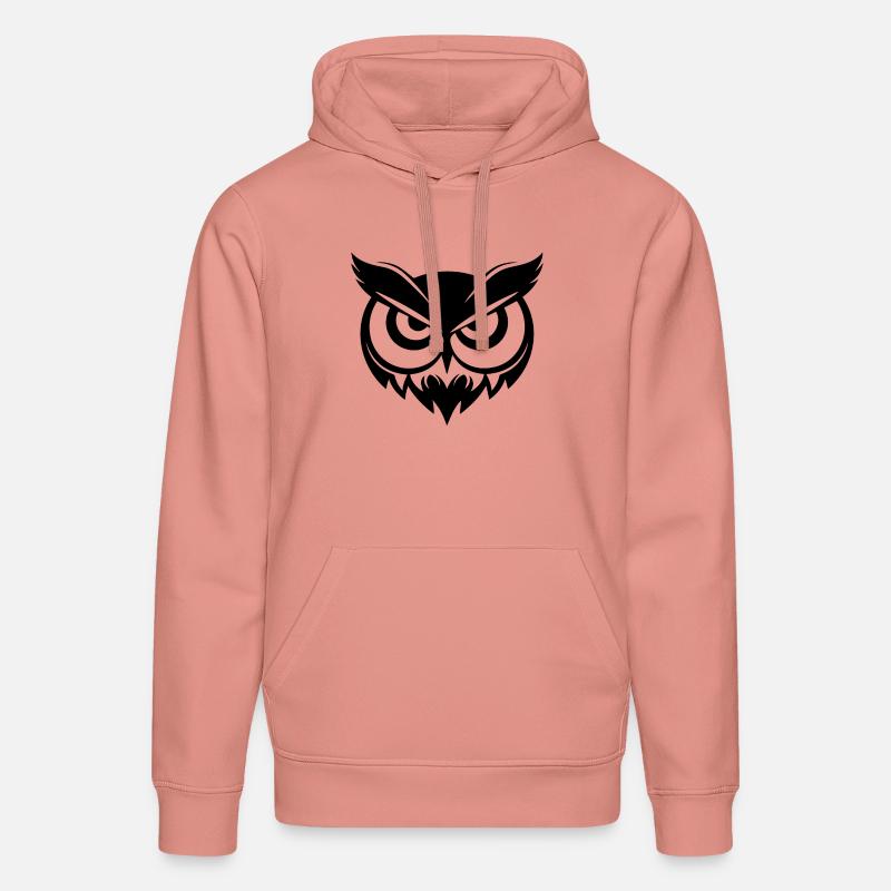 Eule Eulen Vogel - Stanley/Stella Unisex Bio-Hoodie DRUMMER  - Altrosa