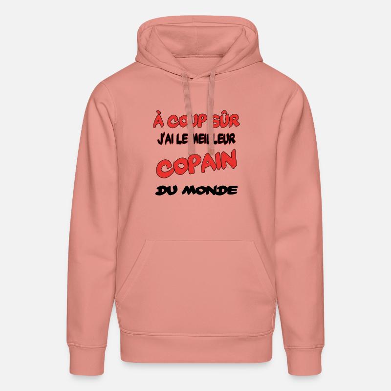 Meilleur copain du monde - Sweat à capuche bio DRUMMER Stanley/Stella Unisexe - rose poudré