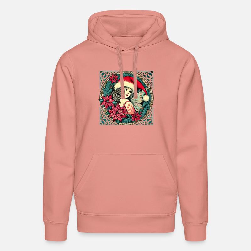 Fée de Noël - Sweat à capuche bio DRUMMER Stanley/Stella Unisexe - rose poudré
