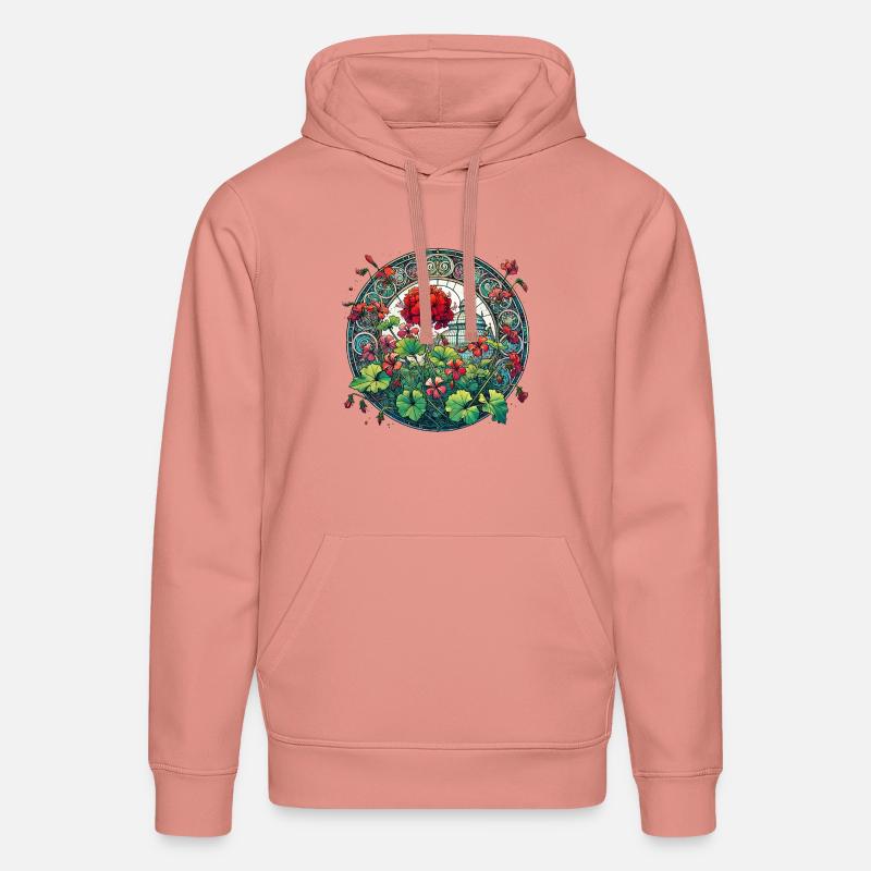 Géraniums - Sweat à capuche bio DRUMMER Stanley/Stella Unisexe - rose poudré