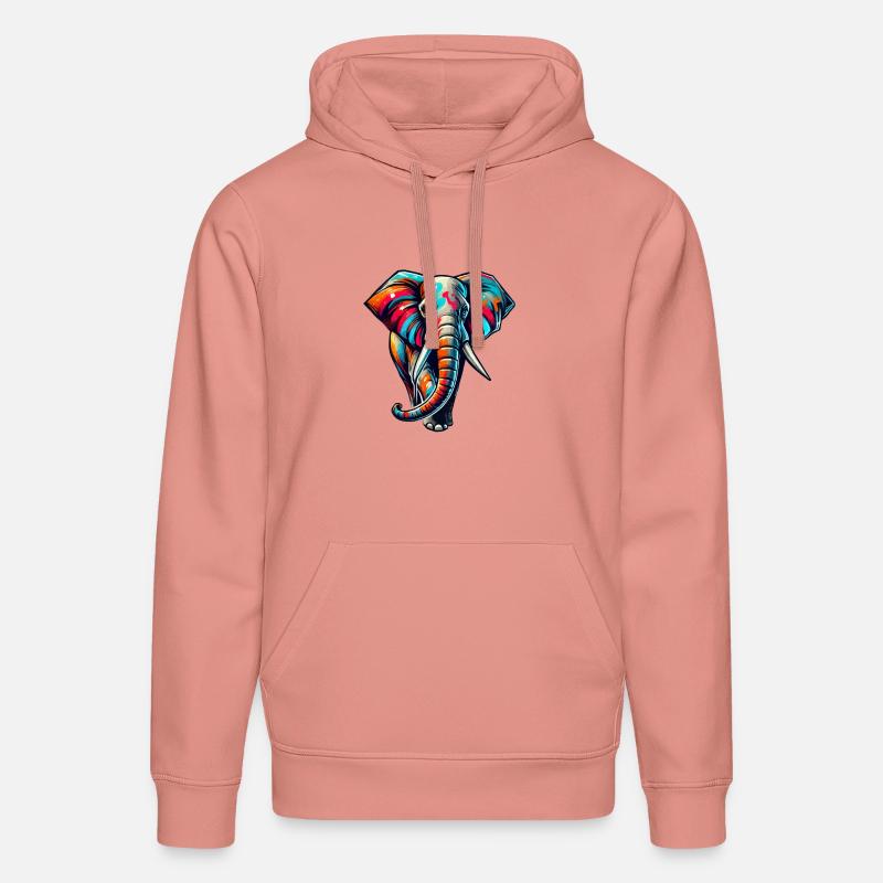 Éléphant - Sweat à capuche bio DRUMMER Stanley/Stella Unisexe - rose poudré