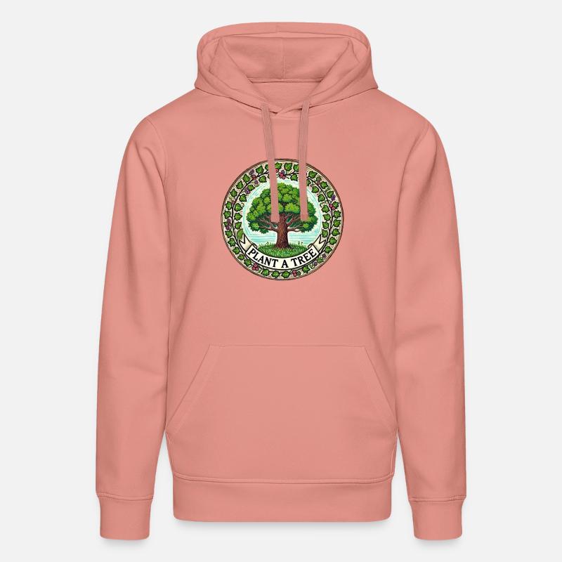 Planter un arbre - Sweat à capuche bio DRUMMER Stanley/Stella Unisexe - rose poudré