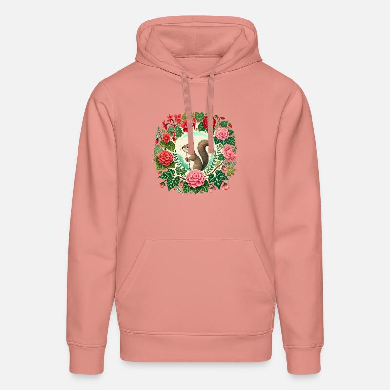 Écureuil mignon - Sweat à capuche bio DRUMMER Stanley/Stella Unisexe - rose poudré