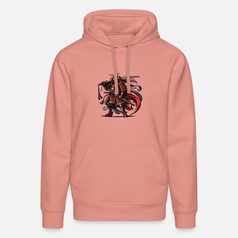 Bande dessinée de samouraï - Sweat à capuche bio DRUMMER Stanley/Stella Unisexe - rose poudré