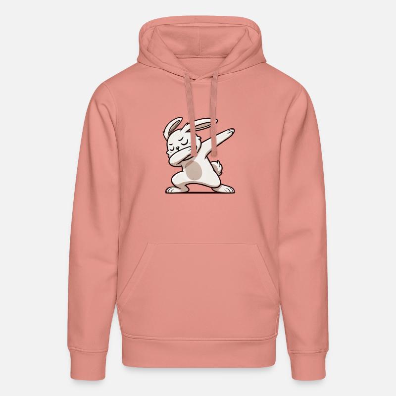 Lapin Lapin Dabbing - Sweat à capuche bio DRUMMER Stanley/Stella Unisexe - rose poudré