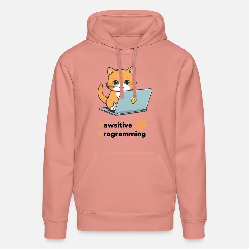 Programmation Pawsitive - Sweat à capuche bio DRUMMER Stanley/Stella Unisexe - rose poudré