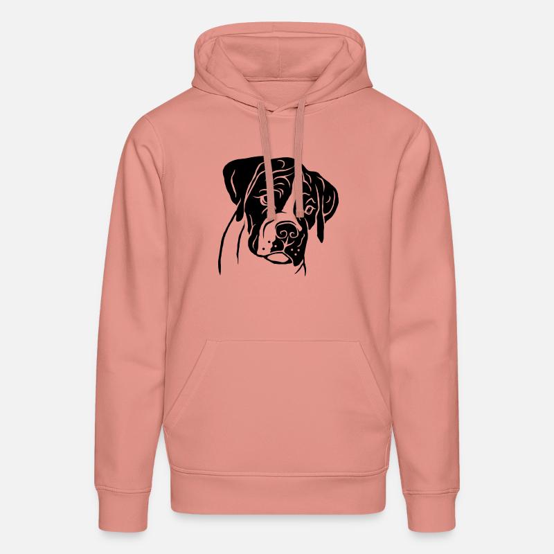 Chiot Boxer - Sweat à capuche bio DRUMMER Stanley/Stella Unisexe - rose poudré