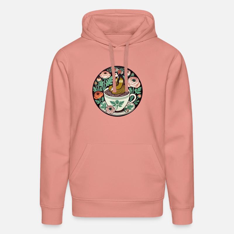 Fille à l’heure du thé - Sweat à capuche bio DRUMMER Stanley/Stella Unisexe - rose poudré