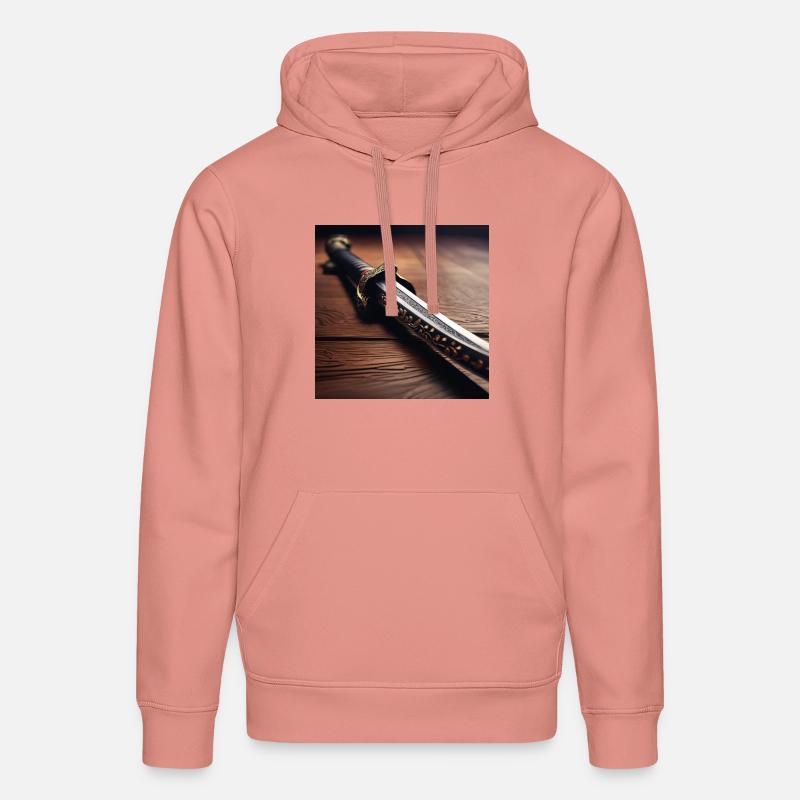 Conception d’affiche Sabre Samouraï - Sweat à capuche bio DRUMMER Stanley/Stella Unisexe - rose poudré