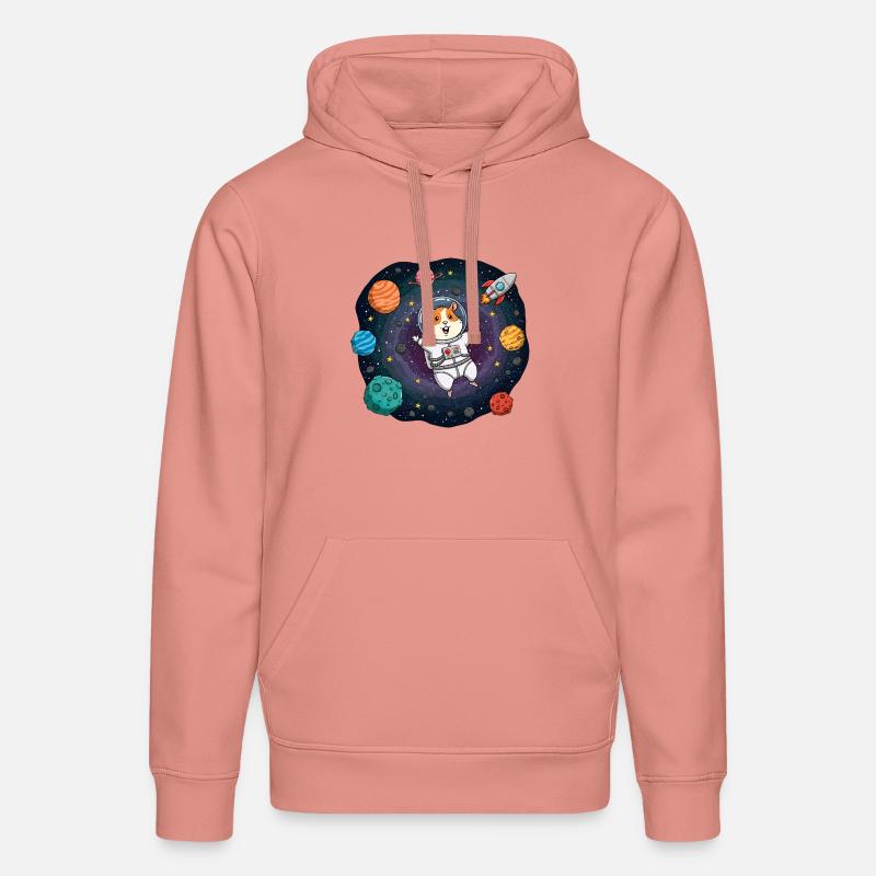 Hamster de l’espace astronaute - Sweat à capuche bio DRUMMER Stanley/Stella Unisexe - rose poudré