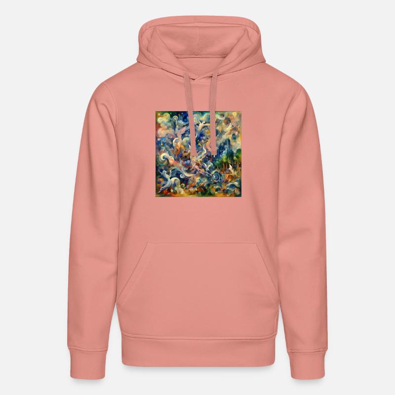 Conception Marc Chagall - Sweat à capuche bio DRUMMER Stanley/Stella Unisexe - rose poudré