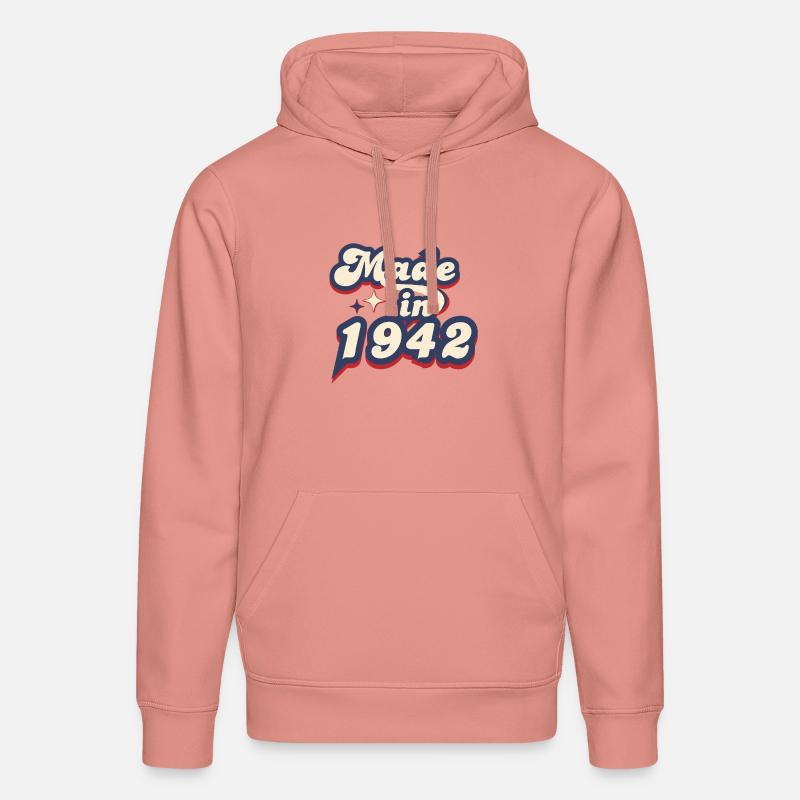Made in 1942 retro - Sweat à capuche bio DRUMMER Stanley/Stella Unisexe - rose poudré